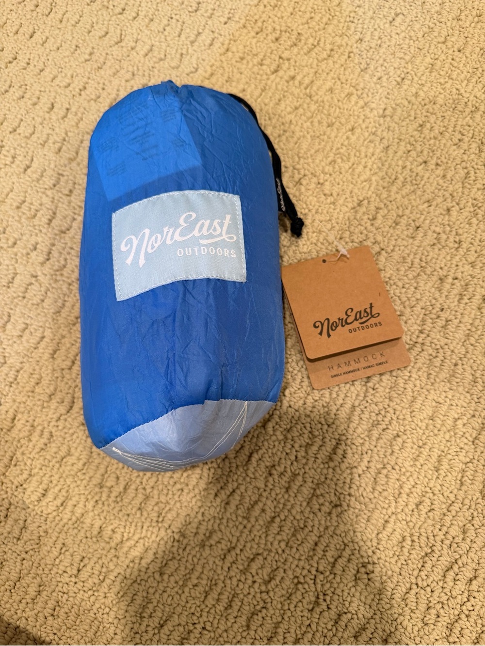 Blue Travel Hammock with Carry Sack